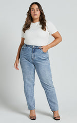 Alexie Tshirt - High Neckline Tshirt in White