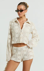 Lioness - Babydoll Short in Cream Floral