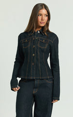 Lioness - Rider Denim Jacket in Dark Denim