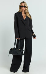 Selena Blazer - Oversized Single Breasted Blazer in Black