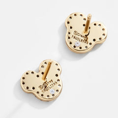 Disney 18K Gold Sterling Silver & Cubic Zirconia Studs - Gold/Pavé