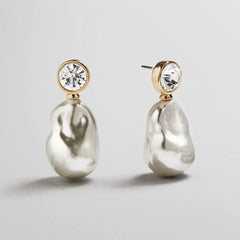 Elizabeth Pearl Earrings - Pearl