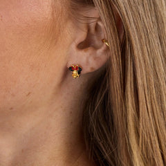 Disney Minnie Mouse 18K Gold Plated Sterling Silver Crystal Studs - Minnie Mouse