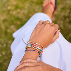 Emily Semi-Precious Bracelet - Multi Color Block