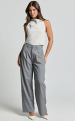 Jolene Top - Sleeveless Cowl Top in Beige