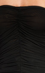 Phoenix Top - Ruched Off Shoulder Top in Black