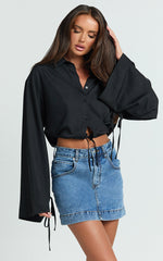 Wanda Shirt - Button Up Shirt in Black